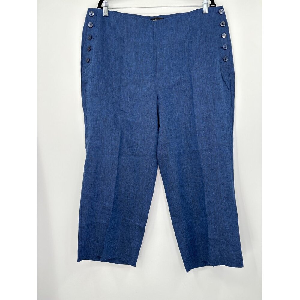 Talbots Chelsea Straight Leg Crop Pant Blue 18W